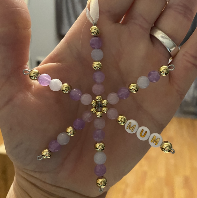 Mum snowflake Xmas tree decoration 