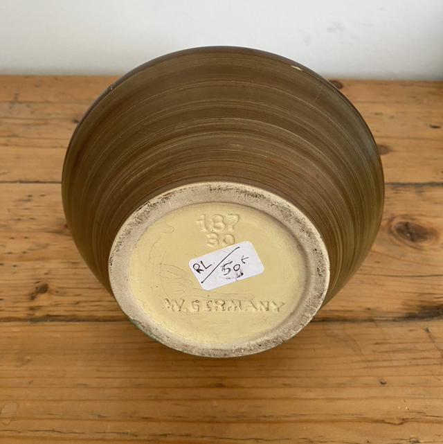 Vase en céramique Kaki West Germany