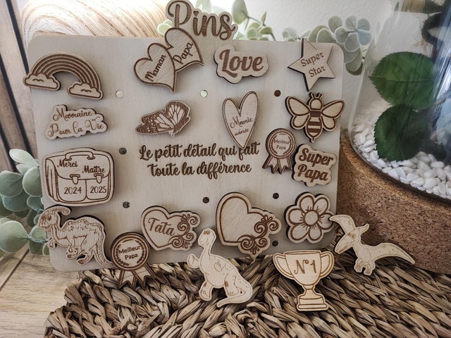 Pin's en bois