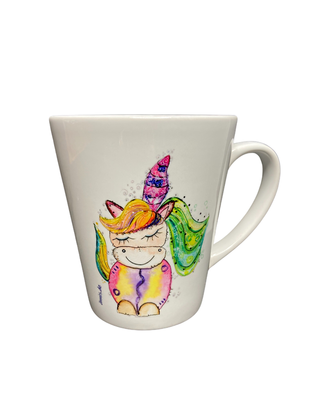 Konische Keramiktasse "Einhorn"