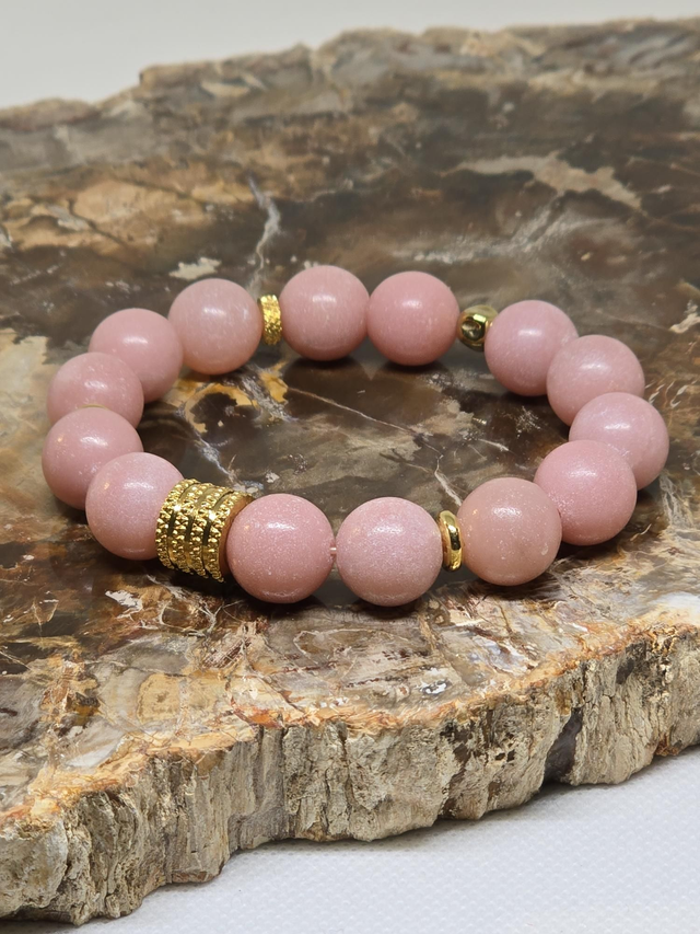 Bracelet Opale rose XL en 1,2 cm 