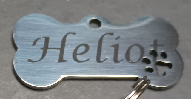 Plaque d&#039;identification pour Chien en acier Inoxydable en forme d&#039;os, À Personnaliser 