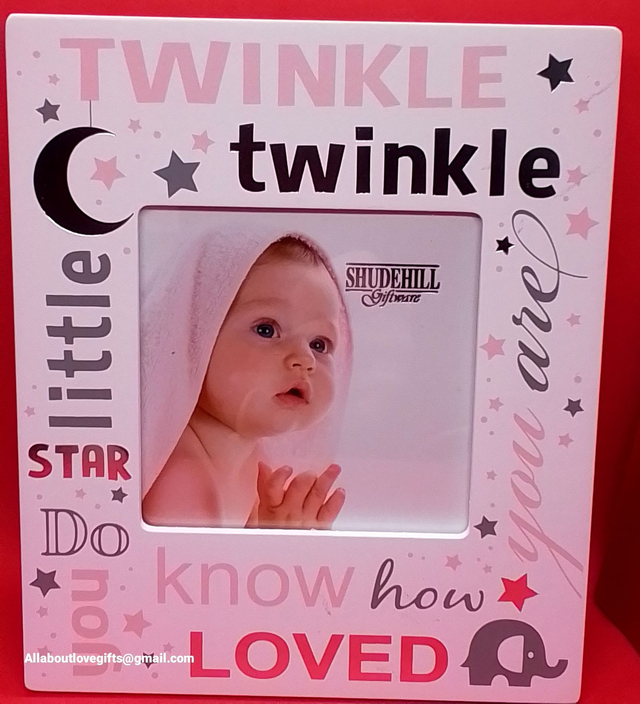 Baby Pink Photo Frame Quote Twickle Twickle 