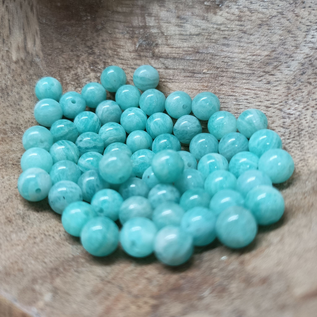 Amazonite / Boule de 6 mm à l&#039;unité / Pierres Naturelles Rondes et Polies