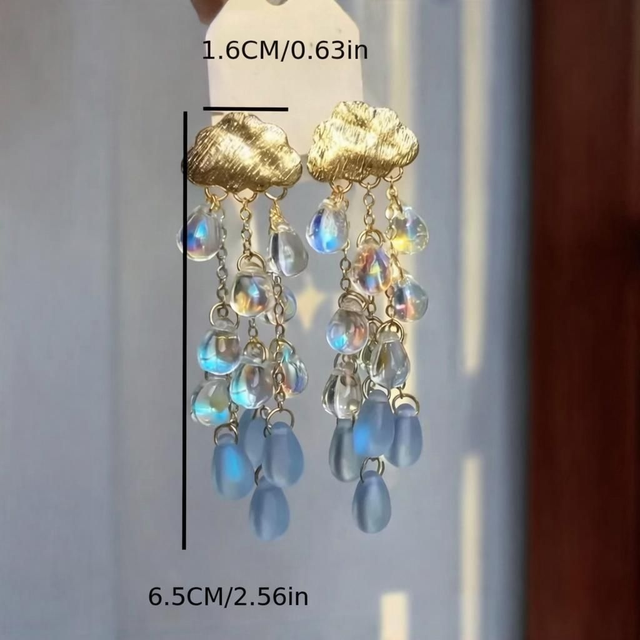 Pilvisade korvakorut / Rain drops earrings