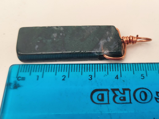 Moss agate pendant - large