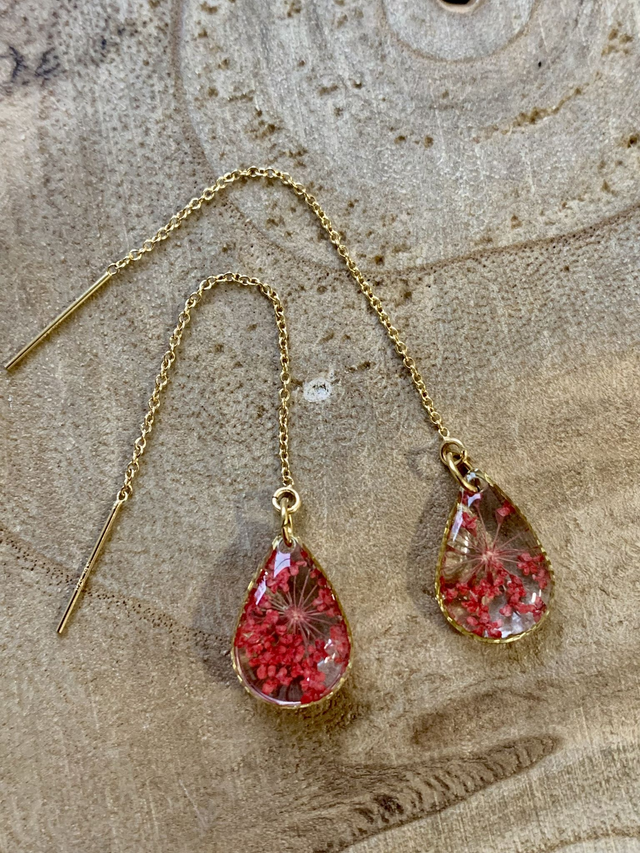 Rouges : boucles d&#039;oreilles en goldfilled