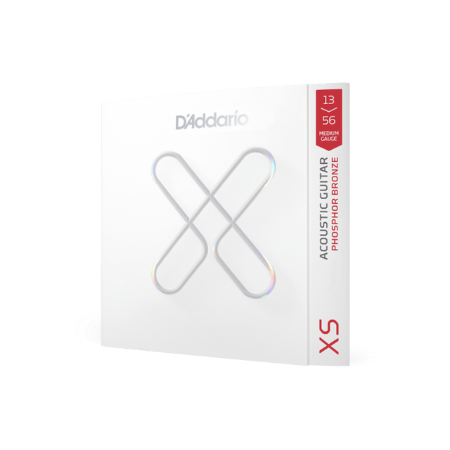 Cordes D'Addario XSAPB1356 en bronze phosphoreux pour guitare acoustique, Medium, 13-56