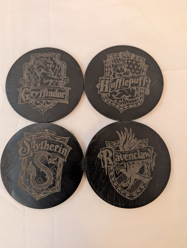 Harry Potter inspired welsh slate coasters