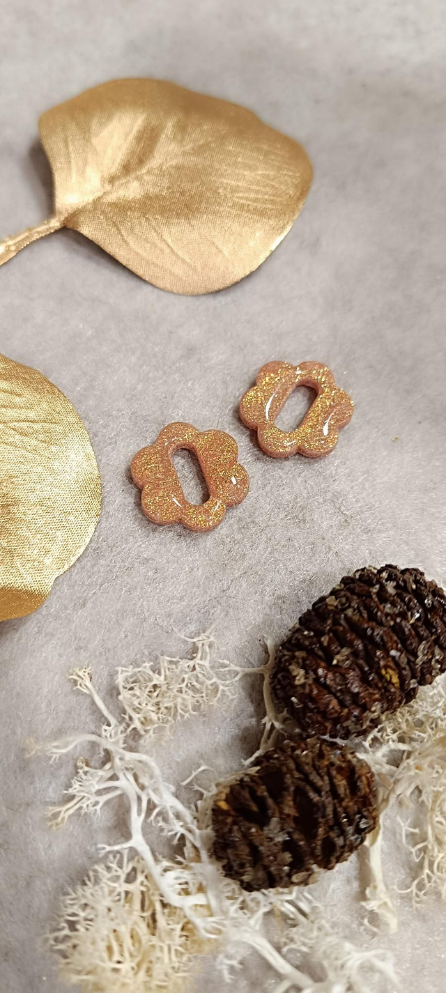 Flora - rose poudré paillettes 