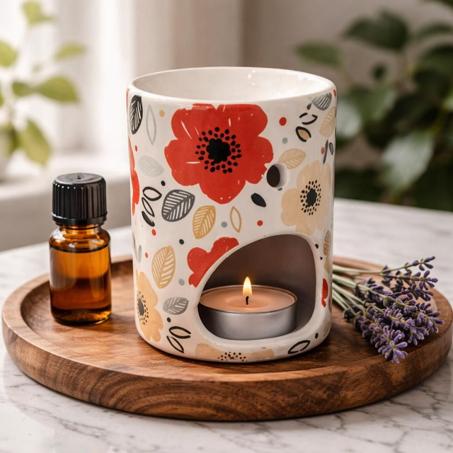 "Floralia" - Brûleur huile & Fondant - Céramique