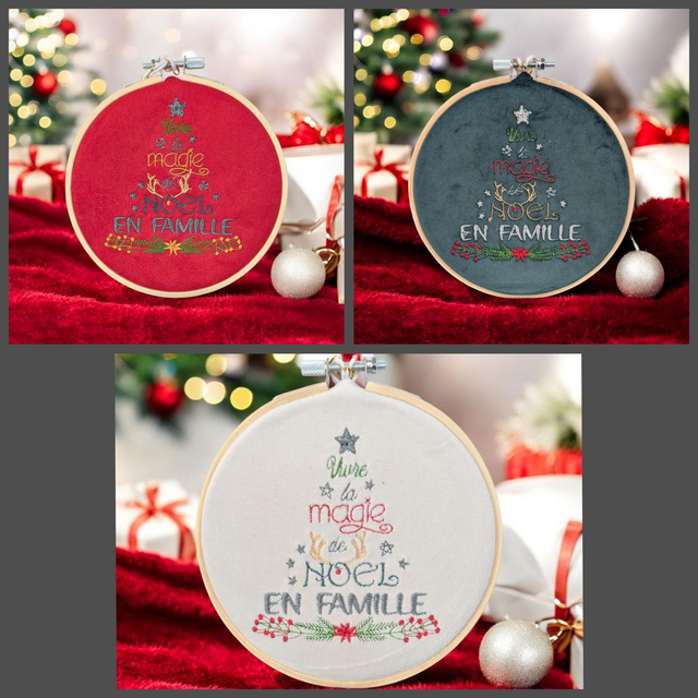 Boule de Noël familiale &quot; Vivre la magie de Noël&quot;