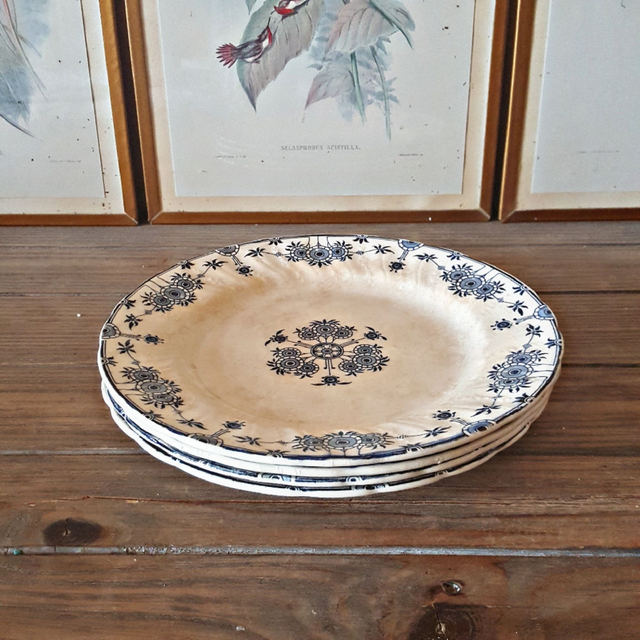 X Assiettes à dessert terre de fer Gien Copenhague (lot de 4)