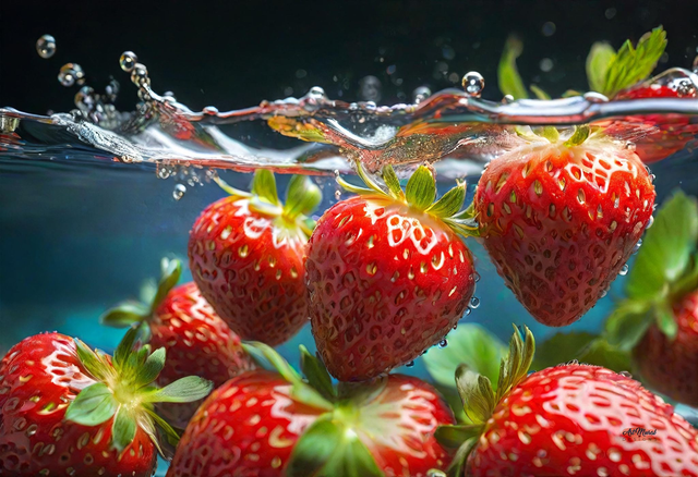 Tableau Fraises Gourmandes 🍓 | Art Mural Cuisine &amp; Fraîcheur – Toile/Poster 🎨