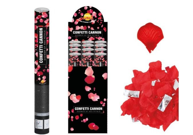 party ,   6924  PISTOLA PETALI ROSSI ARIA COMPRESSA, 50 CM