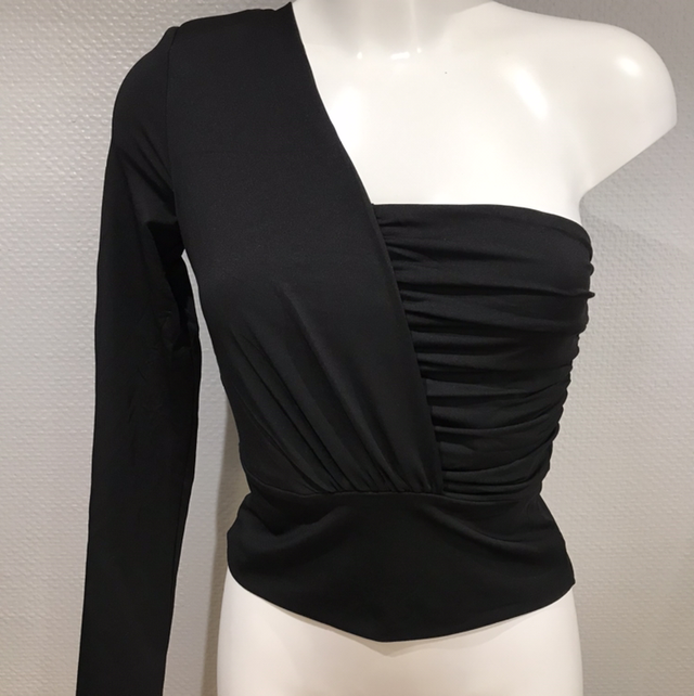Top asymétrique noir 
