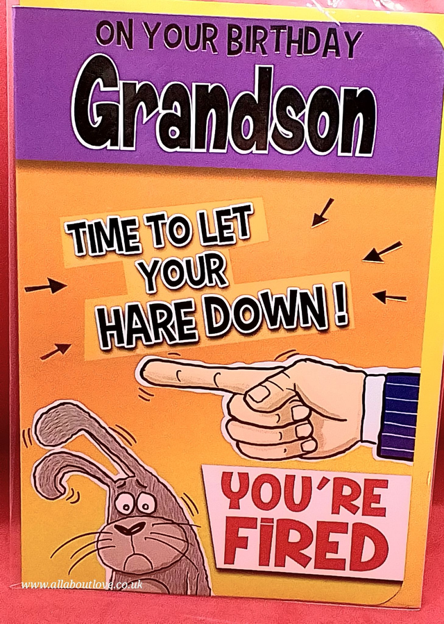 Grandson Birthday Card Humorous Card Quality Card 