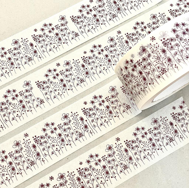 Klebeband Blumenmeer rot 5cm/50m