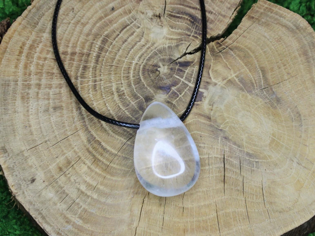 Bergkristall Tropfen Kette [K0053] 