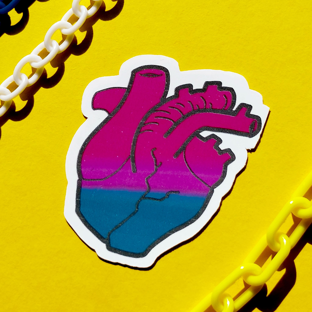 Bi - Real Heart - Sticker - [SKR-BI-RH]