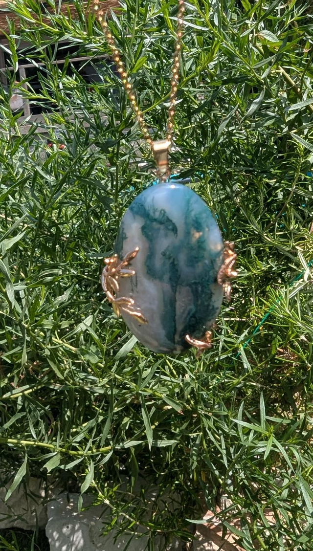 Pendentif Agate Mousse 