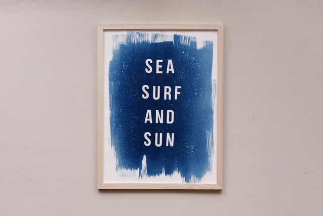 Affiche Sea Surf and Sun - 30x40 cm 