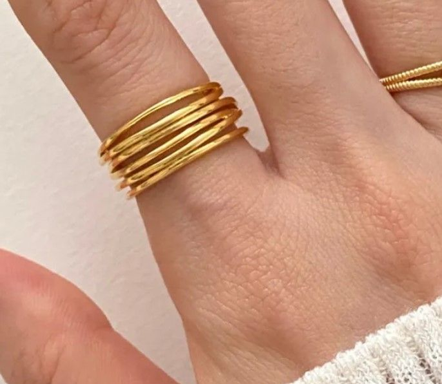 Layers Gold Plated Sterling Silver Ring