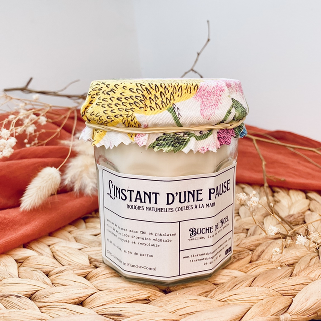 Bougie parfumée &quot;Buche de Noël&quot;