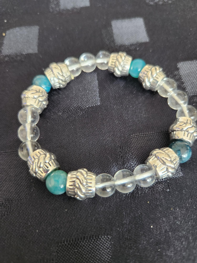 Man size clear quartz and apatite