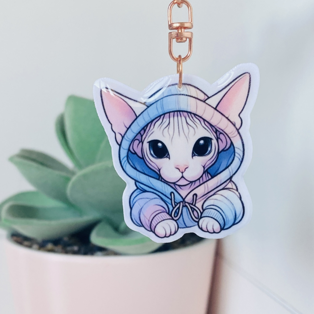 Porte-clés Sphynx Hoodie
