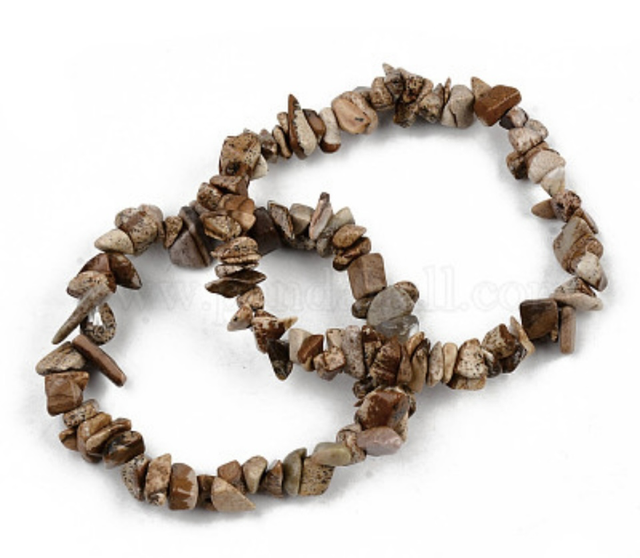 Chip Bracelets - Picture Jasper