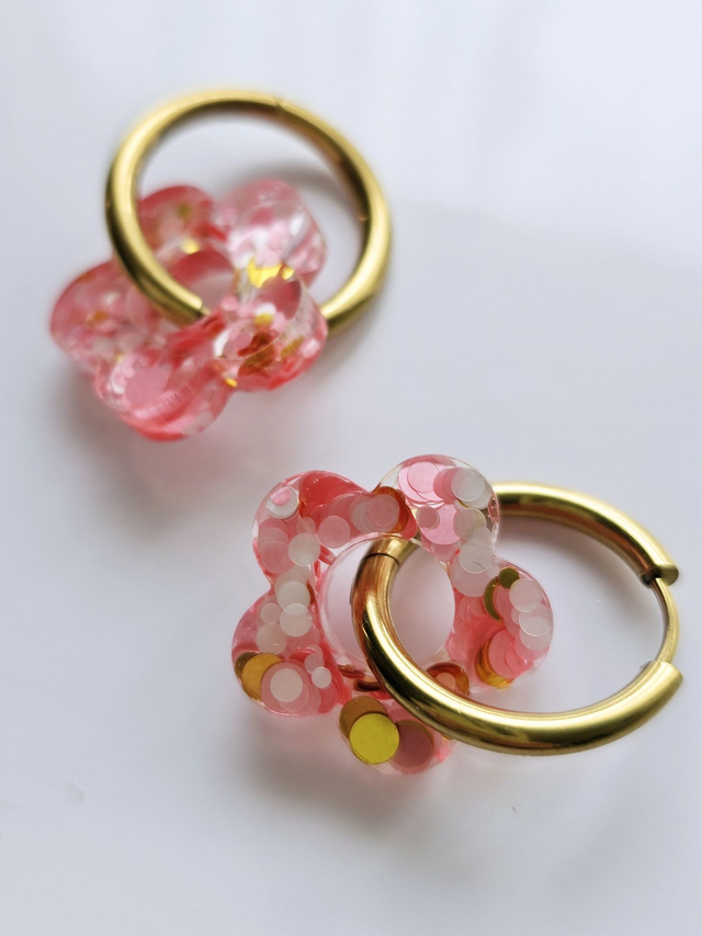 CREOLES ROSES EDEN A MATCHER AVEC LES KISS'KISS 