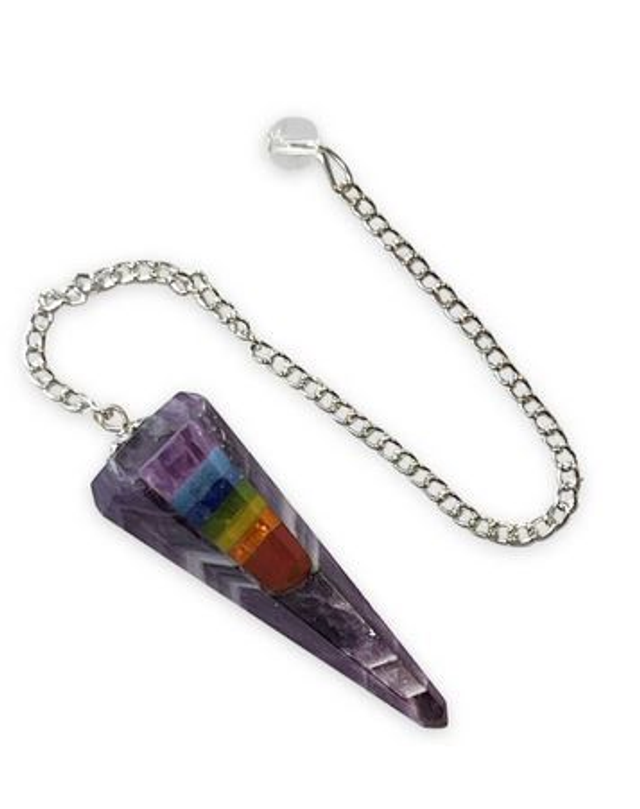 ♡ Pendule Améthyste &amp; Sept Chakras ♡