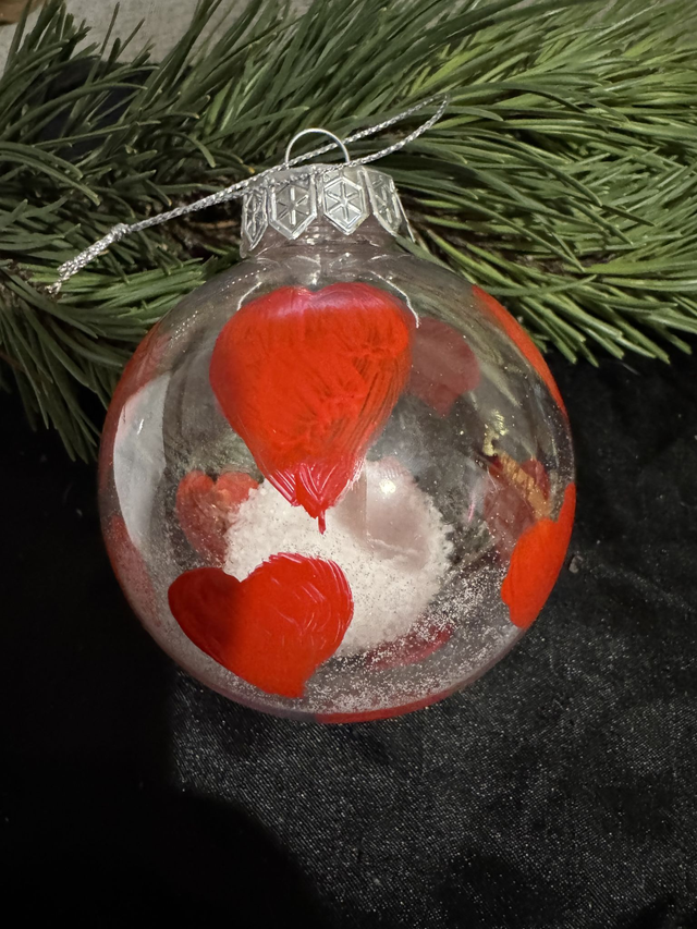 Heart Bauble Filled with Snow