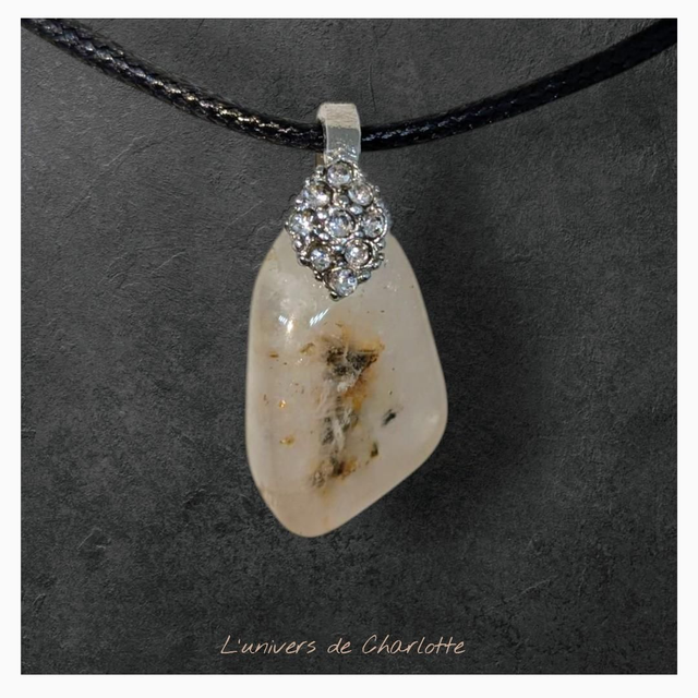 Pendentif &quot;Quartz à inclusion&quot; PN-134