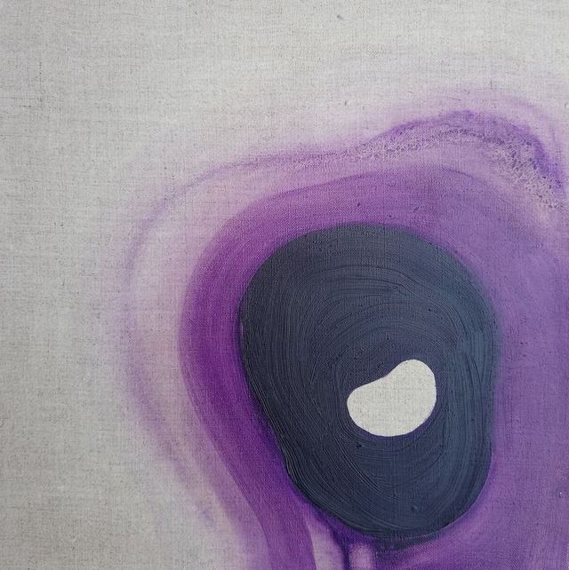 1 Fiolet, 36x36 olej płótno 2019