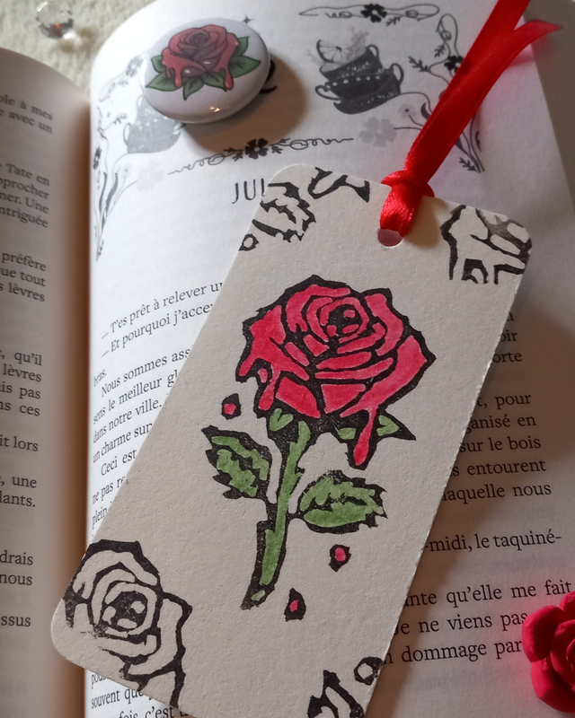 Marque-page « Rose Sauvage »
