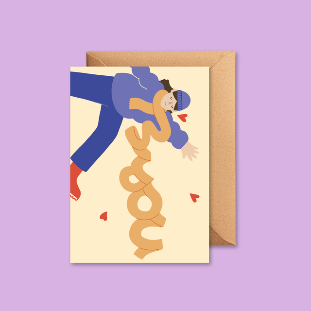 Bisous écharpe - Carte