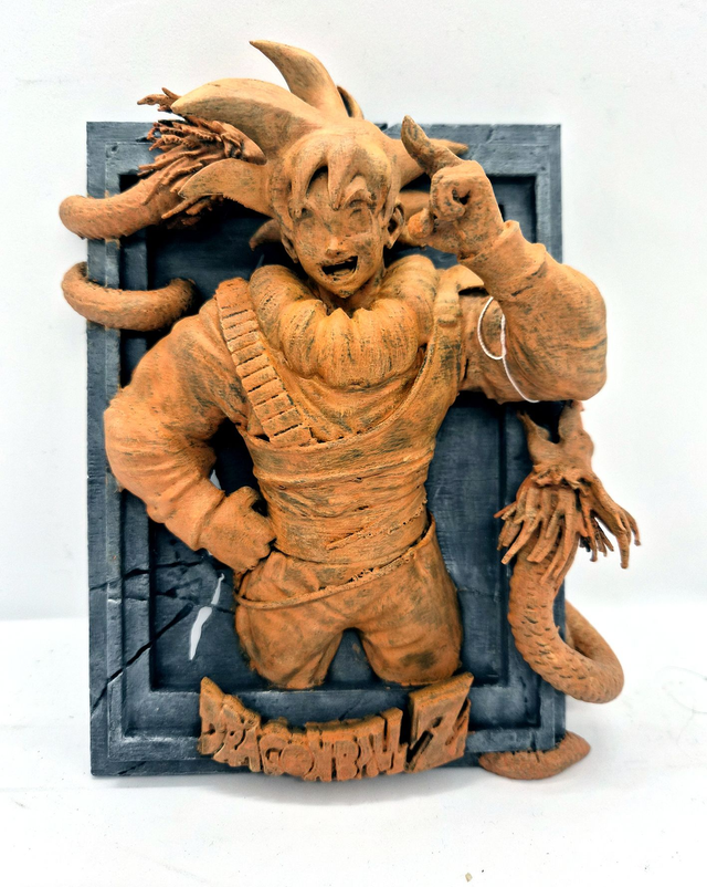 Cadre impression 3D - Dragon Ball - Son Goku et Shenron