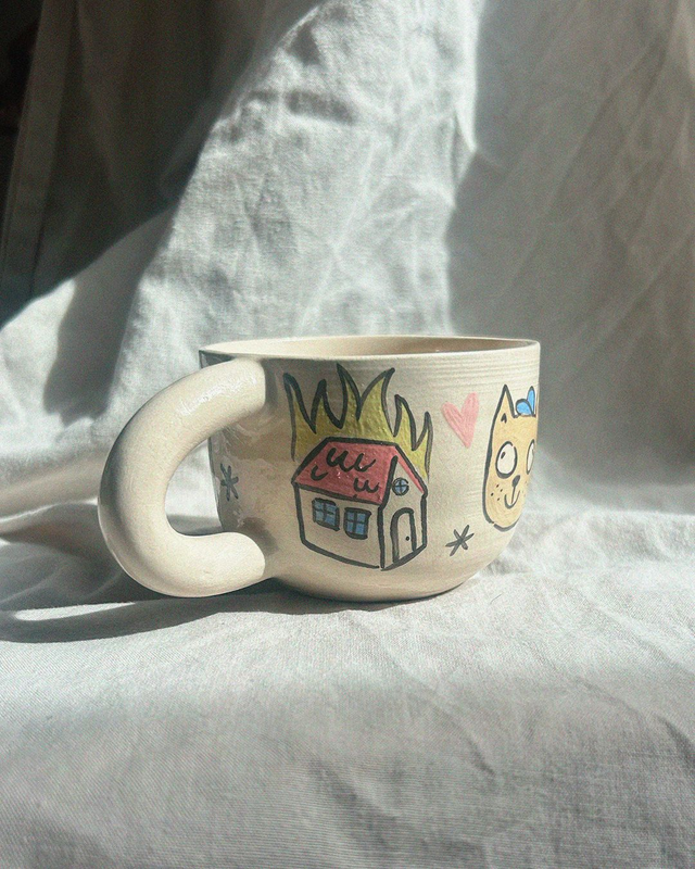 Tasse illustrée & colorée
