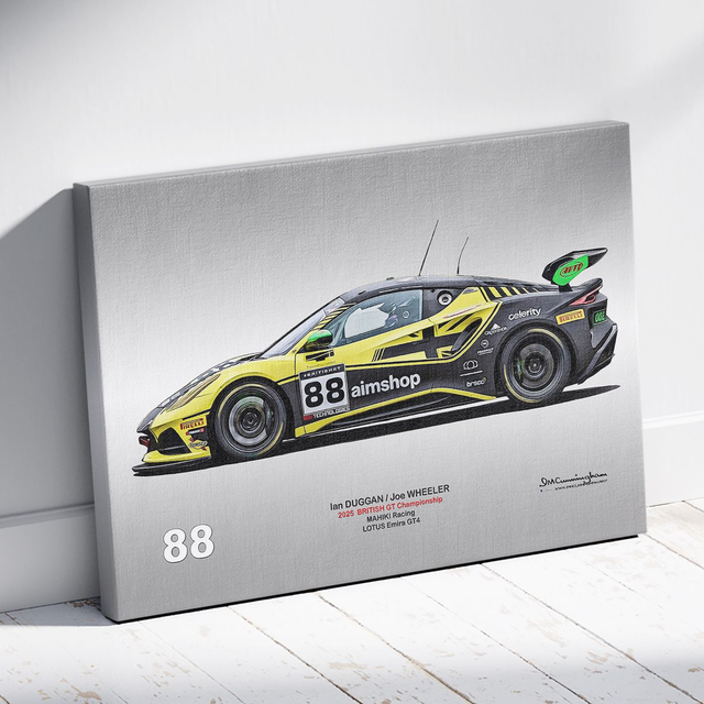 C250608 Lotus Emira GT4 British GT 25 MahikiRacing #88 Snetterton CAP