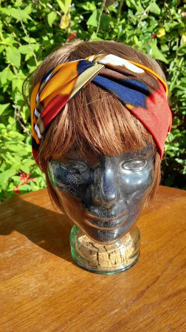 Bandeau jersey rouge/bleu M 