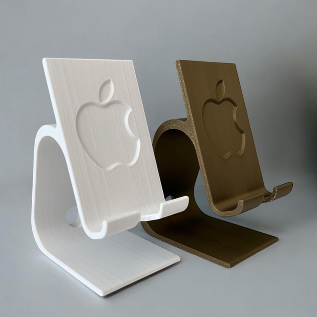 Support de Téléphone 3D Pomme - L’élégance minimaliste pour ton bureau !