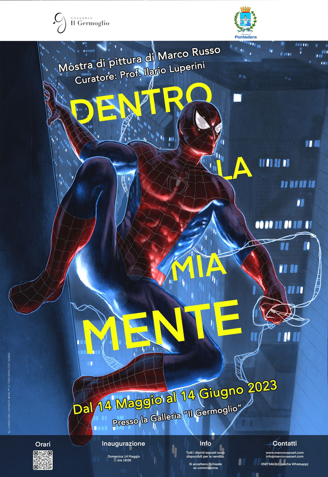 Locandina mostra d'arte "Dentro la mia mente"