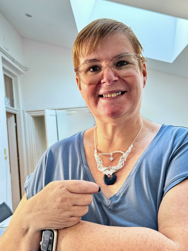 Collier Donut Givre bleu