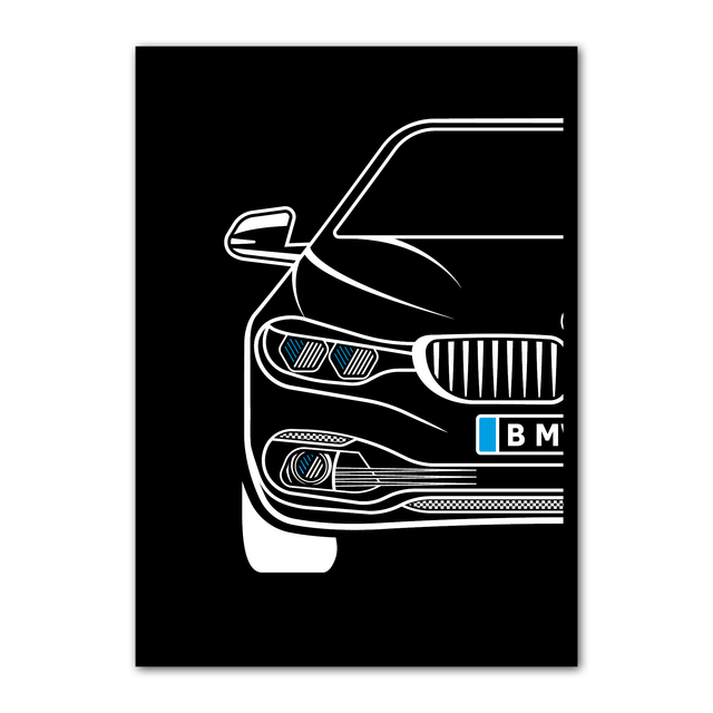 BMW 4er Gran Coupé (cut) - 191221 - Hony | Kunstdruck