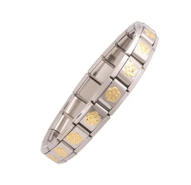 Brazalete Italiano Flor Dorada