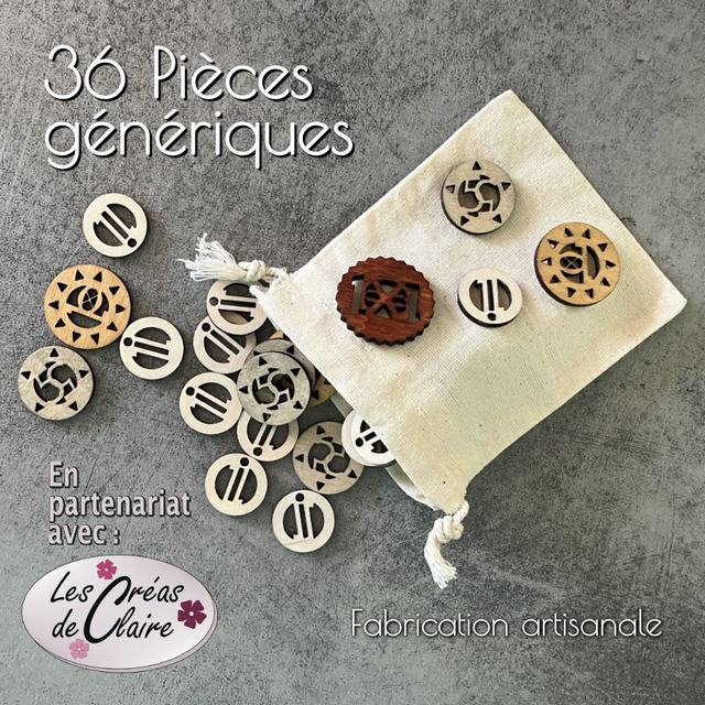 36 Pièces génériques pour jeux de société