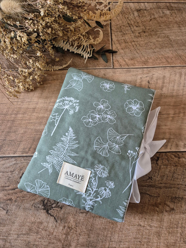 Housse de livre molletonnée "le jardin"