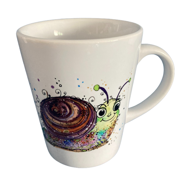 Konische Keramiktasse "Schnecke"